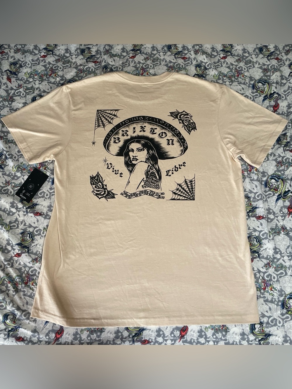 Brixton Women's Cream Graphic Short Sleeve Tee